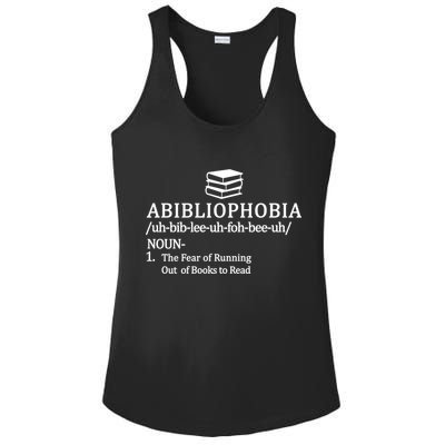 Abibliophobia The Fear Pf Running Out Books To Read Ladies PosiCharge Competitor Racerback Tank
