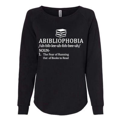 Abibliophobia The Fear Pf Running Out Books To Read Womens California Wash Sweatshirt