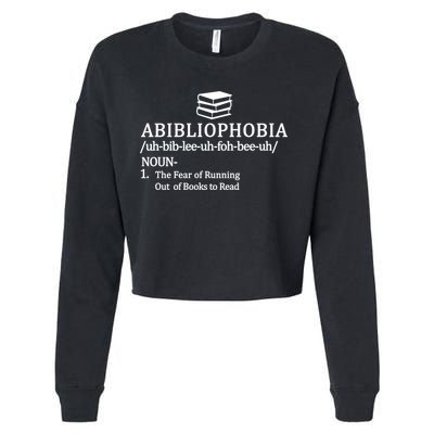 Abibliophobia The Fear Pf Running Out Books To Read Cropped Pullover Crew