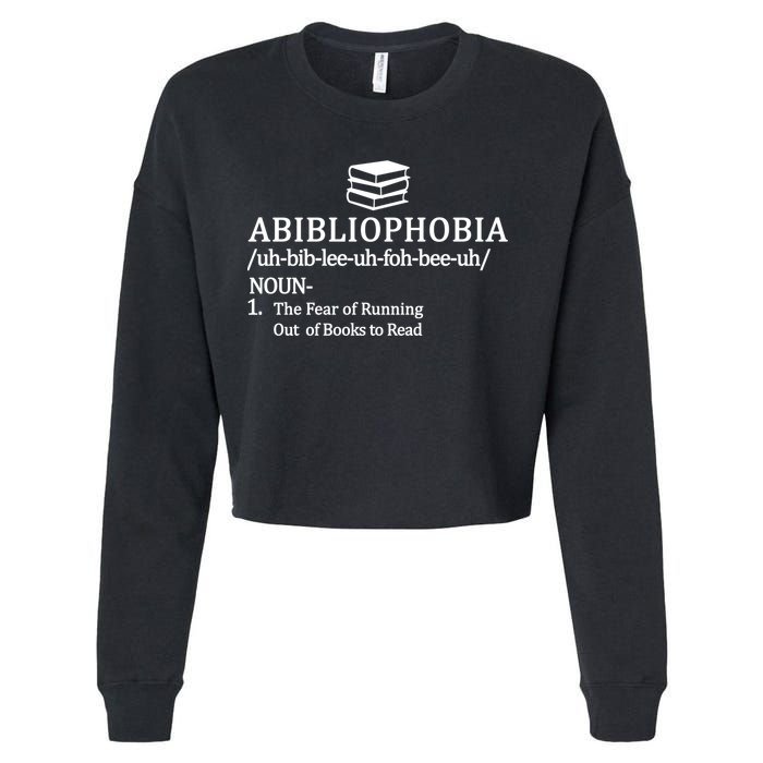 Abibliophobia The Fear Pf Running Out Books To Read Cropped Pullover Crew