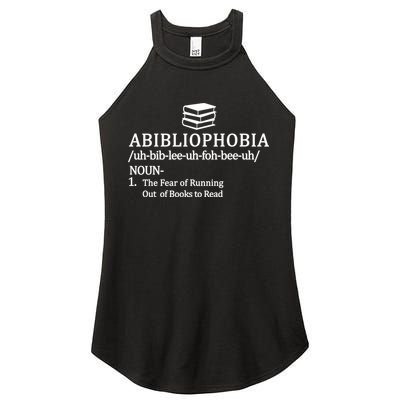 Abibliophobia The Fear Pf Running Out Books To Read Women's Perfect Tri Rocker Tank