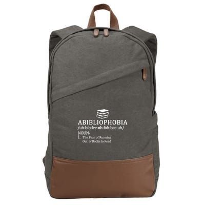 Abibliophobia The Fear Pf Running Out Books To Read Cotton Canvas Backpack