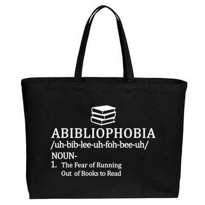 Abibliophobia The Fear Pf Running Out Books To Read Cotton Canvas Jumbo Tote