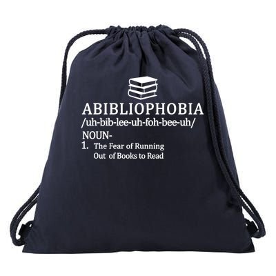 Abibliophobia The Fear Pf Running Out Books To Read Drawstring Bag