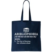 Abibliophobia The Fear Pf Running Out Books To Read Tote Bag