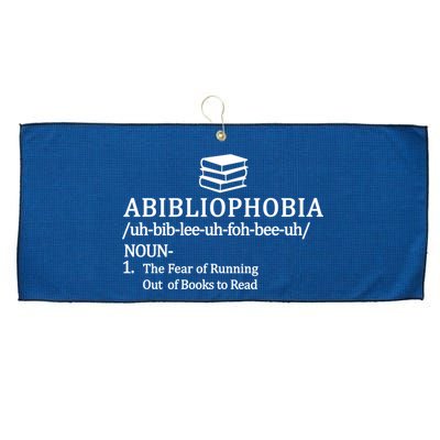 Abibliophobia The Fear Pf Running Out Books To Read Large Microfiber Waffle Golf Towel