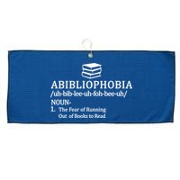 Abibliophobia The Fear Pf Running Out Books To Read Large Microfiber Waffle Golf Towel