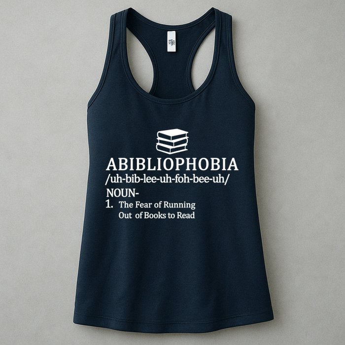 Abibliophobia The Fear Pf Running Out Books To Read Womens Tank Top