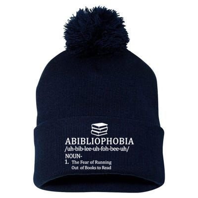 Abibliophobia The Fear Pf Running Out Books To Read Pom Pom 12in Knit Beanie