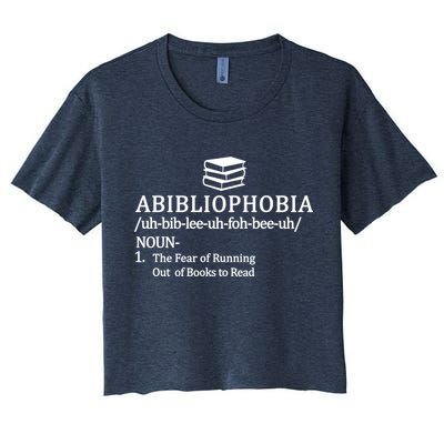 Abibliophobia The Fear Pf Running Out Books To Read Crop Top