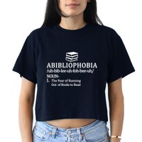 Abibliophobia The Fear Pf Running Out Books To Read Crop Top
