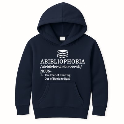 Abibliophobia The Fear Pf Running Out Books To Read Kids Hoodie