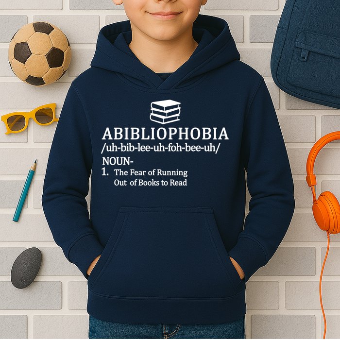 Abibliophobia The Fear Pf Running Out Books To Read Kids Hoodie