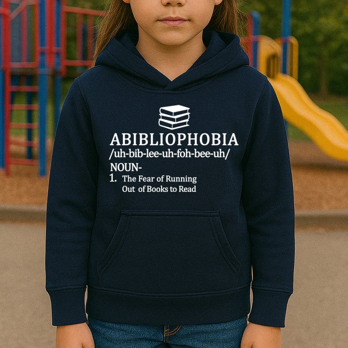 Abibliophobia The Fear Pf Running Out Books To Read Kids Hoodie