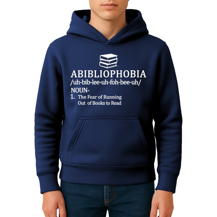 Abibliophobia The Fear Pf Running Out Books To Read Kids Hoodie