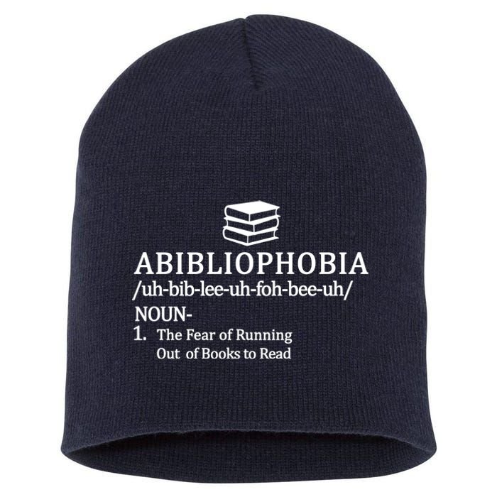 Abibliophobia The Fear Pf Running Out Books To Read Short Acrylic Beanie