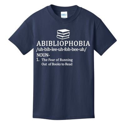 Abibliophobia The Fear Pf Running Out Books To Read Kids T-Shirt