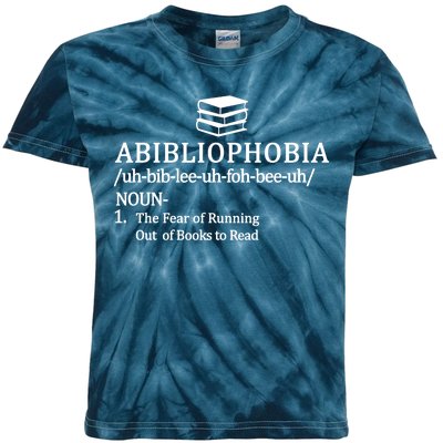 Abibliophobia The Fear Pf Running Out Books To Read Kids Tie-Dye T-Shirt