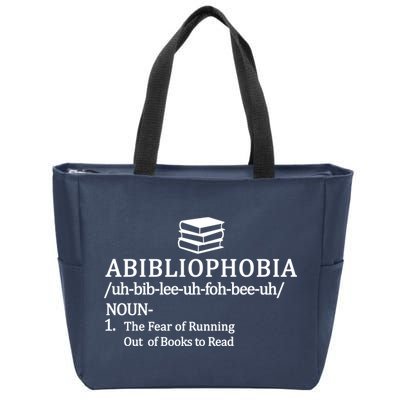 Abibliophobia The Fear Pf Running Out Books To Read Zip Tote Bag