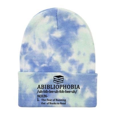 Abibliophobia The Fear Pf Running Out Books To Read Tie Dye 12in Knit Beanie