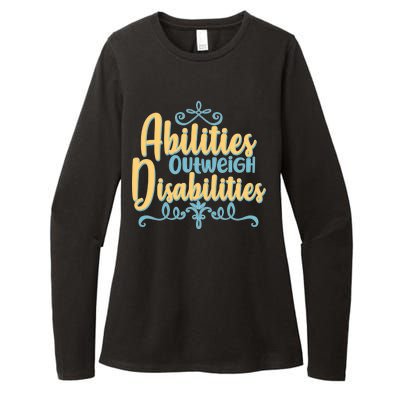 Abilities Outweigh Disabilities  Womens CVC Long Sleeve Shirt