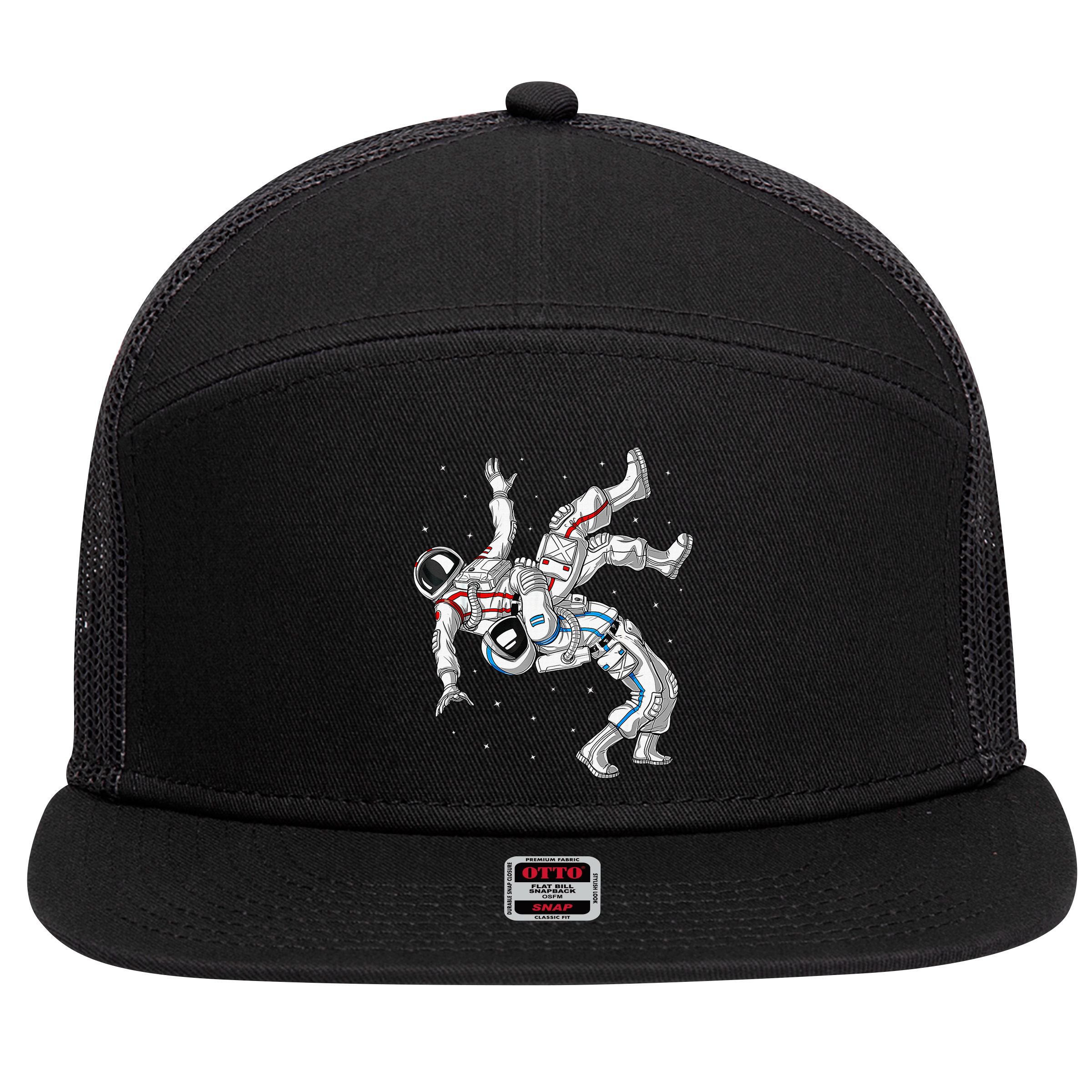Astronaut Brazilian Jiu-Jitsu Judo Martial Arts Grappling 7 Panel Mesh Trucker Snapback Hat