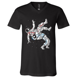 Astronaut Brazilian Jiu-Jitsu Judo Martial Arts Grappling V-Neck T-Shirt