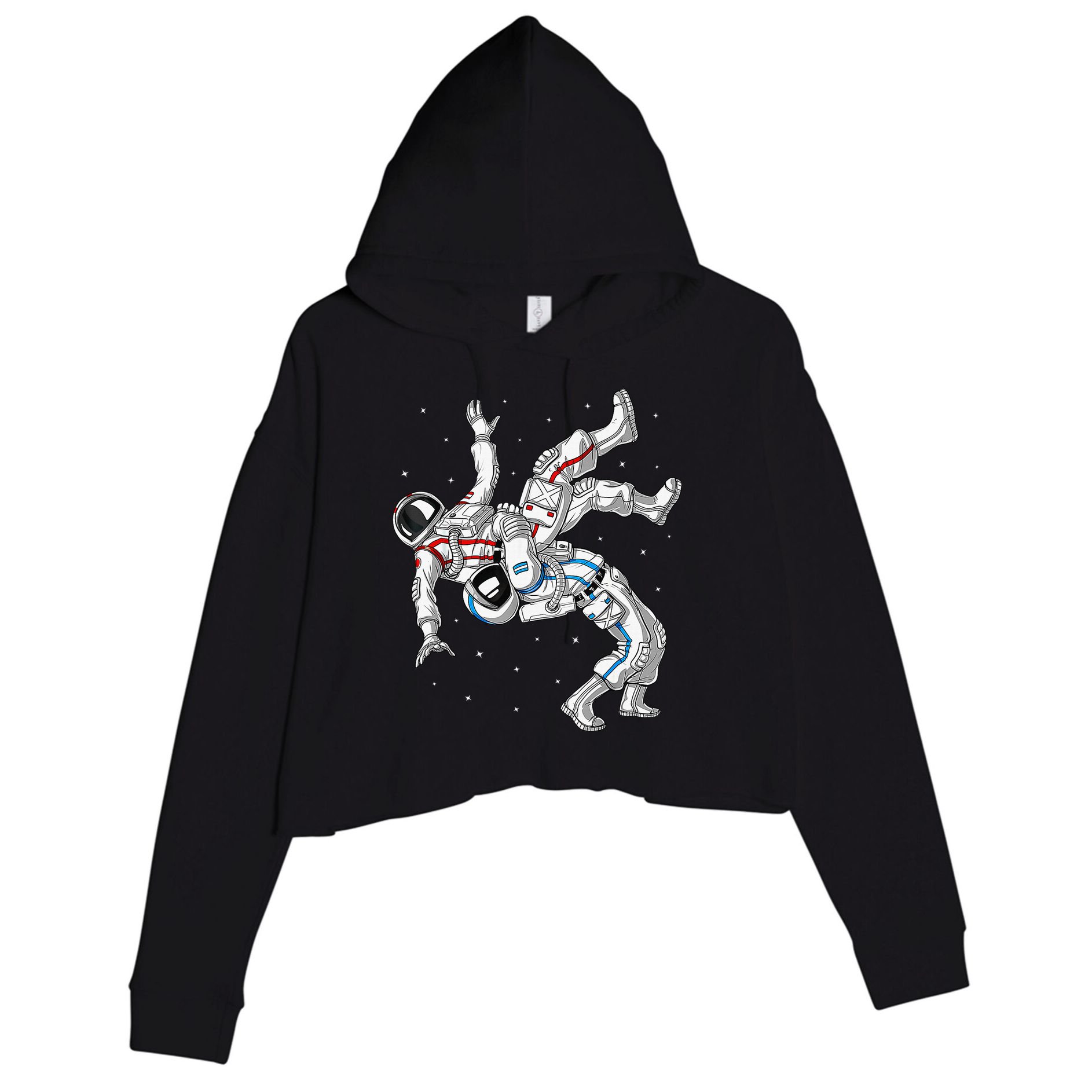 Astronaut Brazilian Jiu-Jitsu Judo Martial Arts Grappling Crop Fleece Hoodie