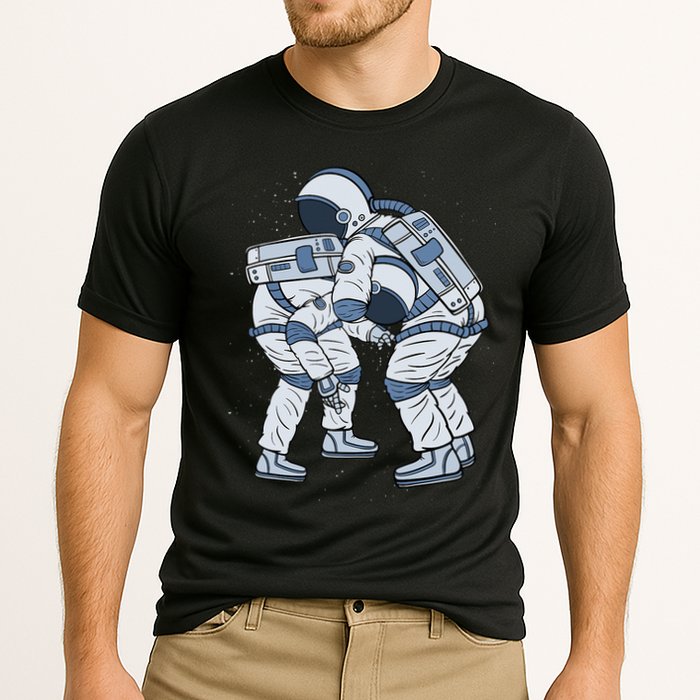 Astronaut Brazilian Jiu-Jitsu Judo Martial Arts Grappling Cooling Performance Crew T-Shirt