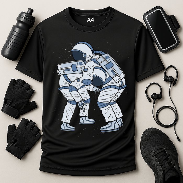 Astronaut Brazilian Jiu-Jitsu Judo Martial Arts Grappling Cooling Performance Crew T-Shirt