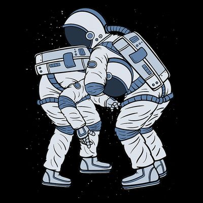Astronaut Brazilian Jiu-Jitsu Judo Martial Arts Grappling T-Shirt