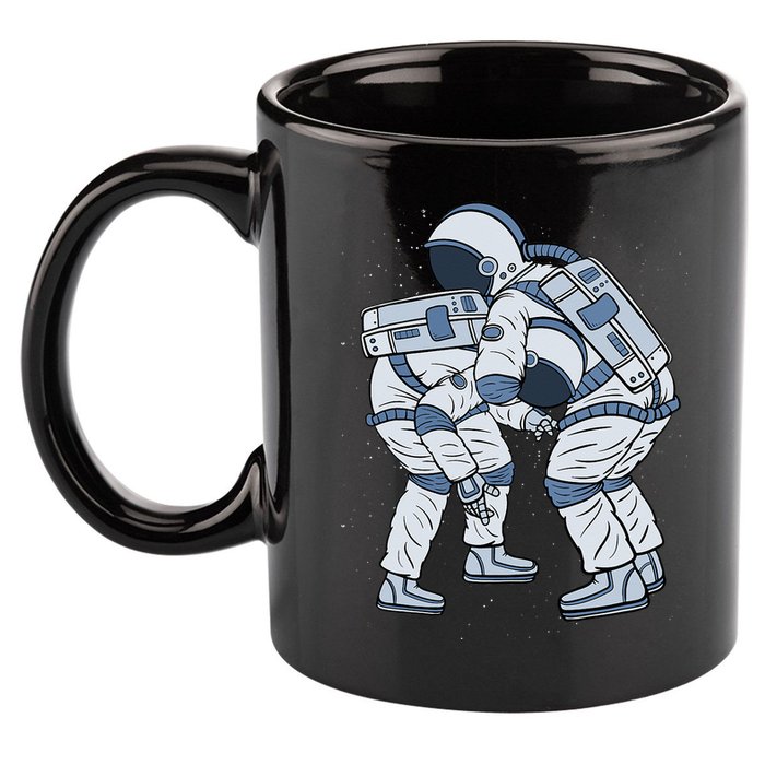 Astronaut Brazilian Jiu-Jitsu Judo Martial Arts Grappling 11oz C Handle Ceramic Mug