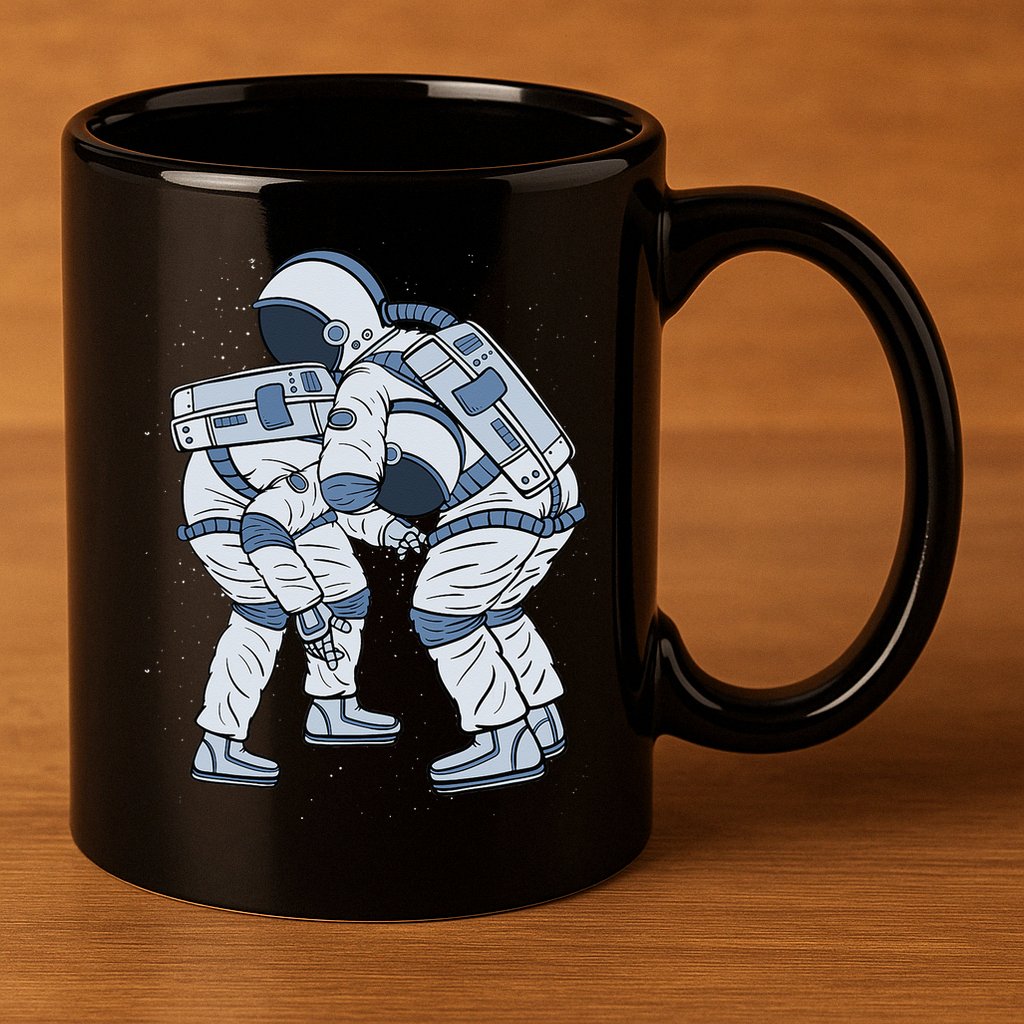 Astronaut Brazilian Jiu-Jitsu Judo Martial Arts Grappling 11oz C Handle Ceramic Mug