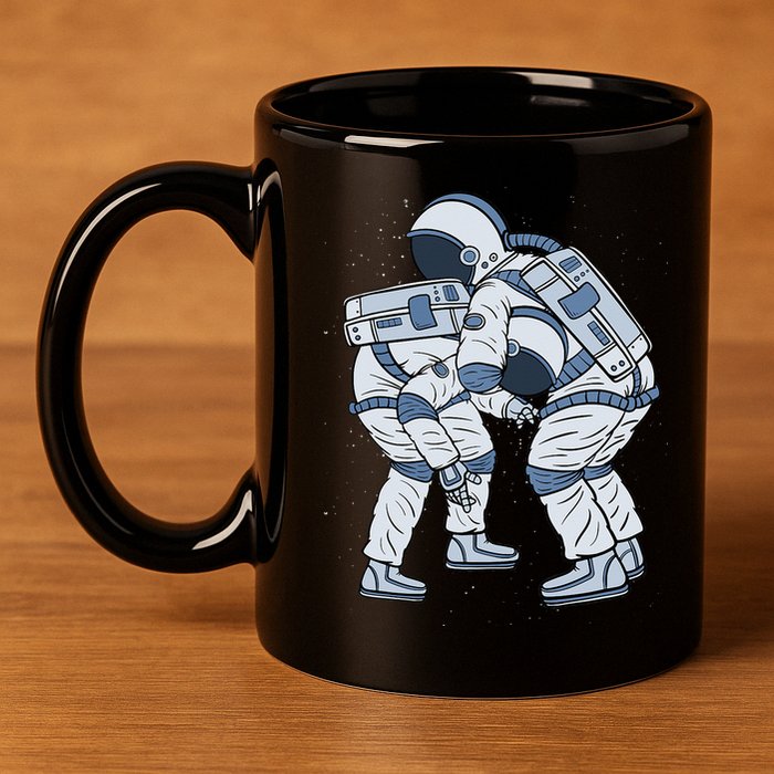 Astronaut Brazilian Jiu-Jitsu Judo Martial Arts Grappling 11oz C Handle Ceramic Mug