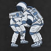 Astronaut Brazilian Jiu-Jitsu Judo Martial Arts Grappling 11oz C Handle Ceramic Mug