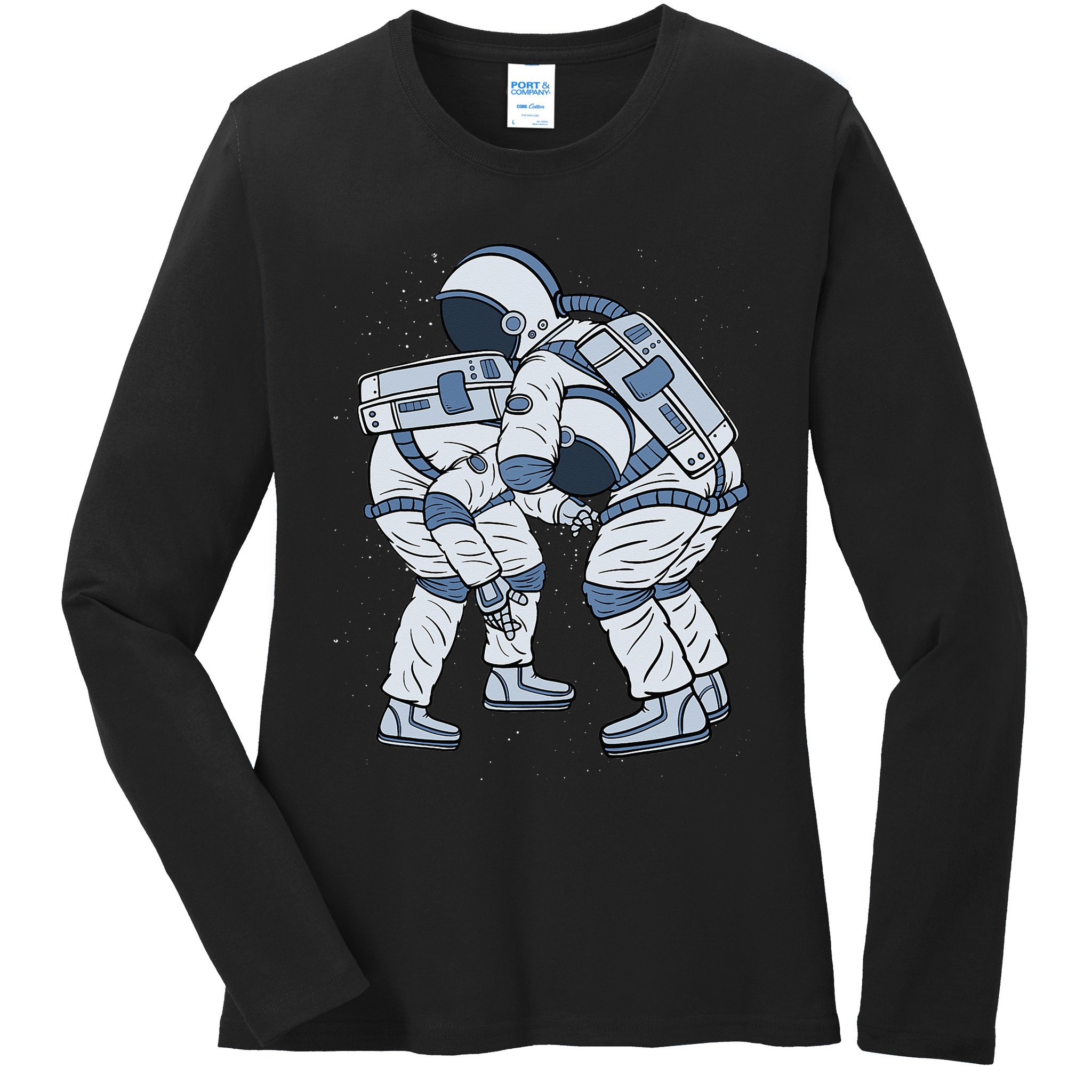 Astronaut Brazilian Jiu-Jitsu Judo Martial Arts Grappling Ladies Long Sleeve Shirt