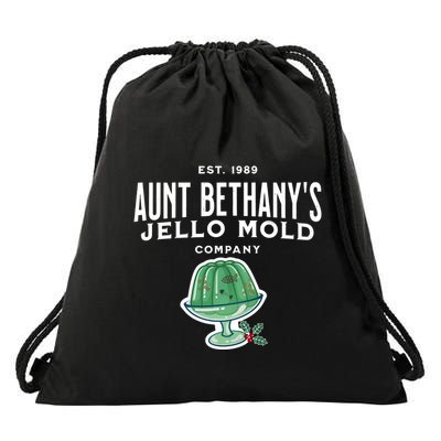 Aunt Bethanys Jello Mold Est 1989 Christmas Holiday Season Drawstring Bag