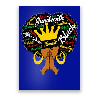 Afro Black Juneteenth Celebrate Black History Month Gift Poster