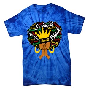 Afro Black Juneteenth Celebrate Black History Month Gift Tie-Dye T-Shirt