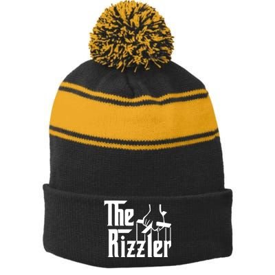 Aj Big Justice The Rizzler Godfather Stripe Pom Pom Beanie