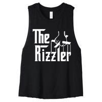 Aj Big Justice The Rizzler Godfather Women's Racerback Cropped Tank