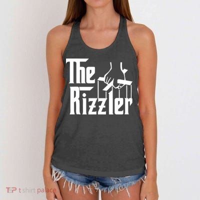 Aj Big Justice The Rizzler Godfather Women's Knotted Racerback Tank