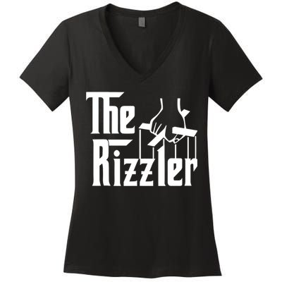 Aj Big Justice The Rizzler Godfather Women's V-Neck T-Shirt