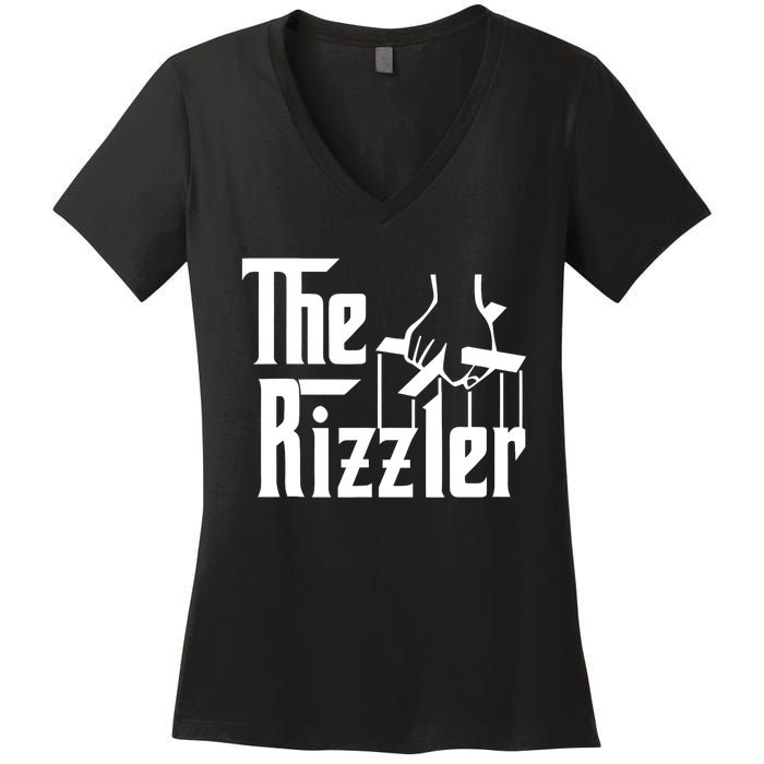 Aj Big Justice The Rizzler Godfather Women's V-Neck T-Shirt