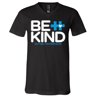 Autism Be Kind Women Men Kids Be Kind Autism Awareness V-Neck T-Shirt
