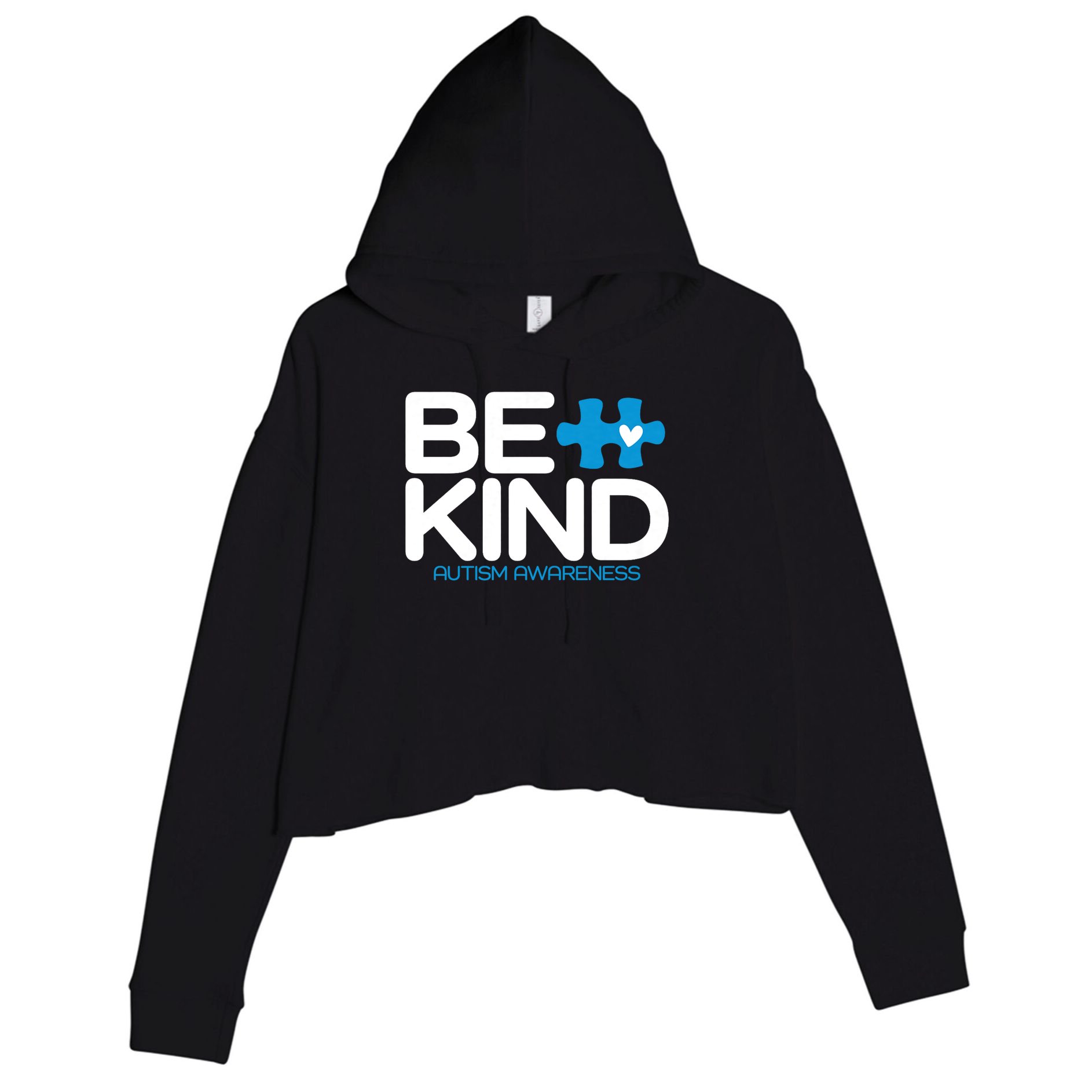 Autism Be Kind Women Men Kids Be Kind Autism Awareness Crop Fleece Hoodie