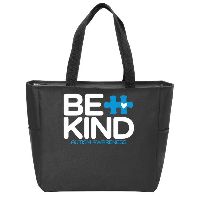 Autism Be Kind Women Men Kids Be Kind Autism Awareness Zip Tote Bag