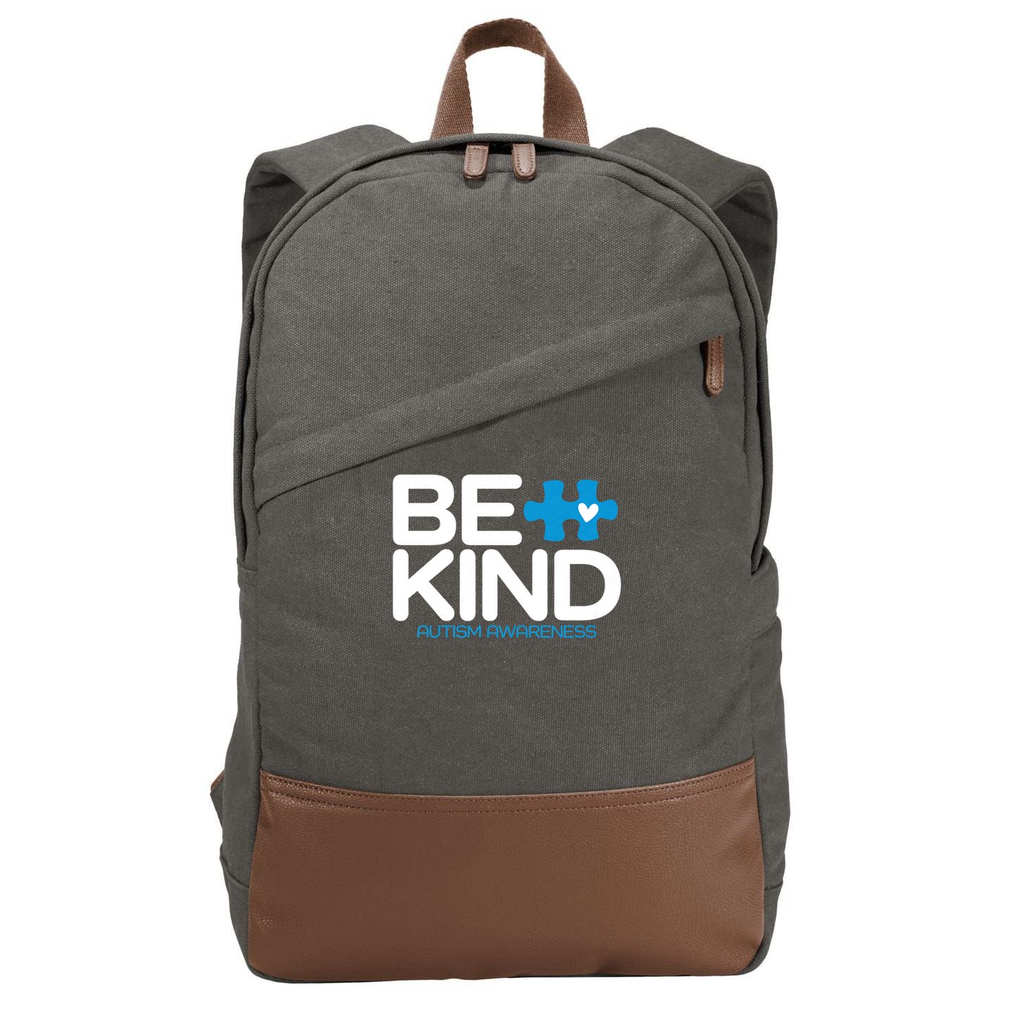 Autism Be Kind Women Men Kids Be Kind Autism Awareness Cotton Canvas Backpack