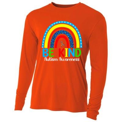 Autism Be Kind Rainbow Kindness Autism Awareness Month Gift Cooling Performance Long Sleeve Crew