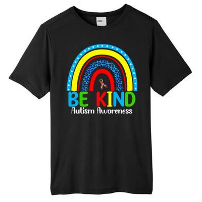 Autism Be Kind Rainbow Kindness Autism Awareness Month Gift Tall Fusion ChromaSoft Performance T-Shirt